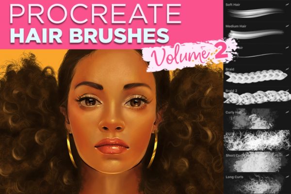 Hair Brushes for Procreate Vol. 2