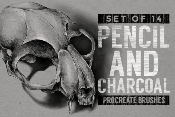 Pencil & charcoal Procreate brushes