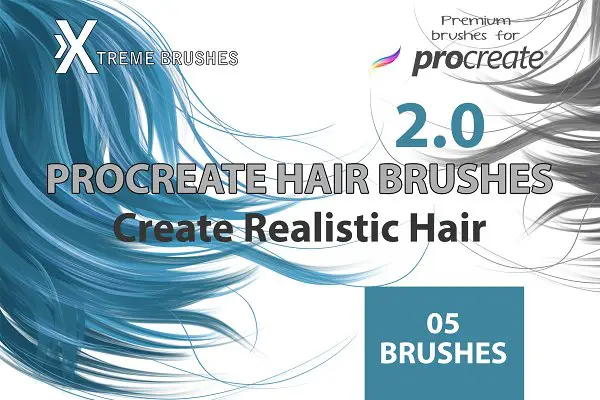 Procreate Hair Brushes 2.0