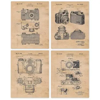 Vintage Classic Camera Patent Poster Prints