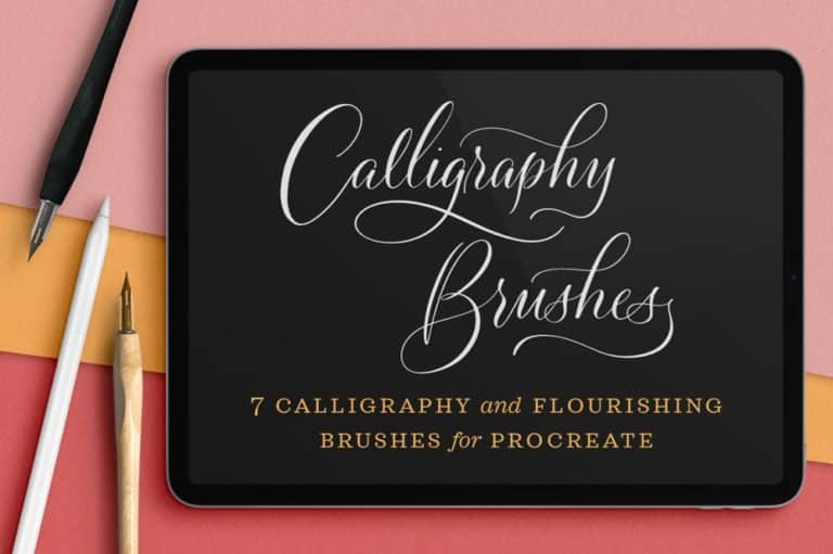 free procreate brushes for calligraphy