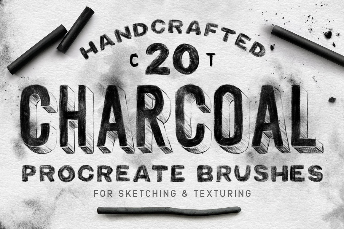 pencil & charcoal procreate brushes free