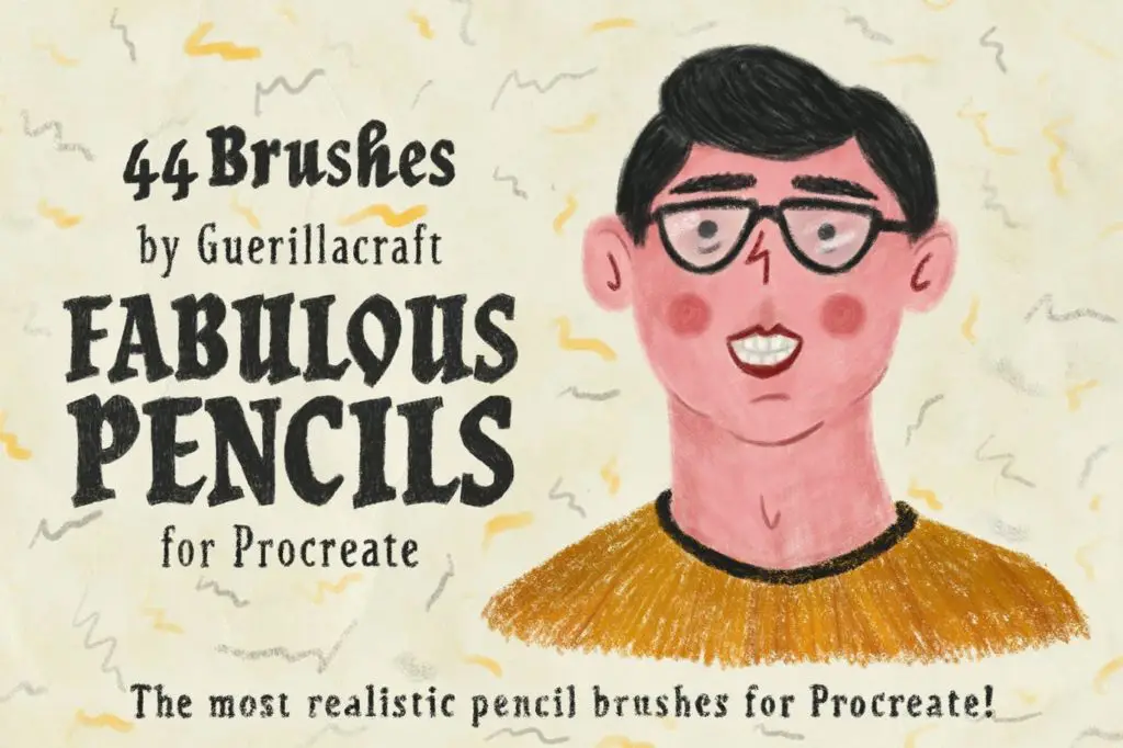 44 Brushes Set of Fabulous Pencils for Procreate