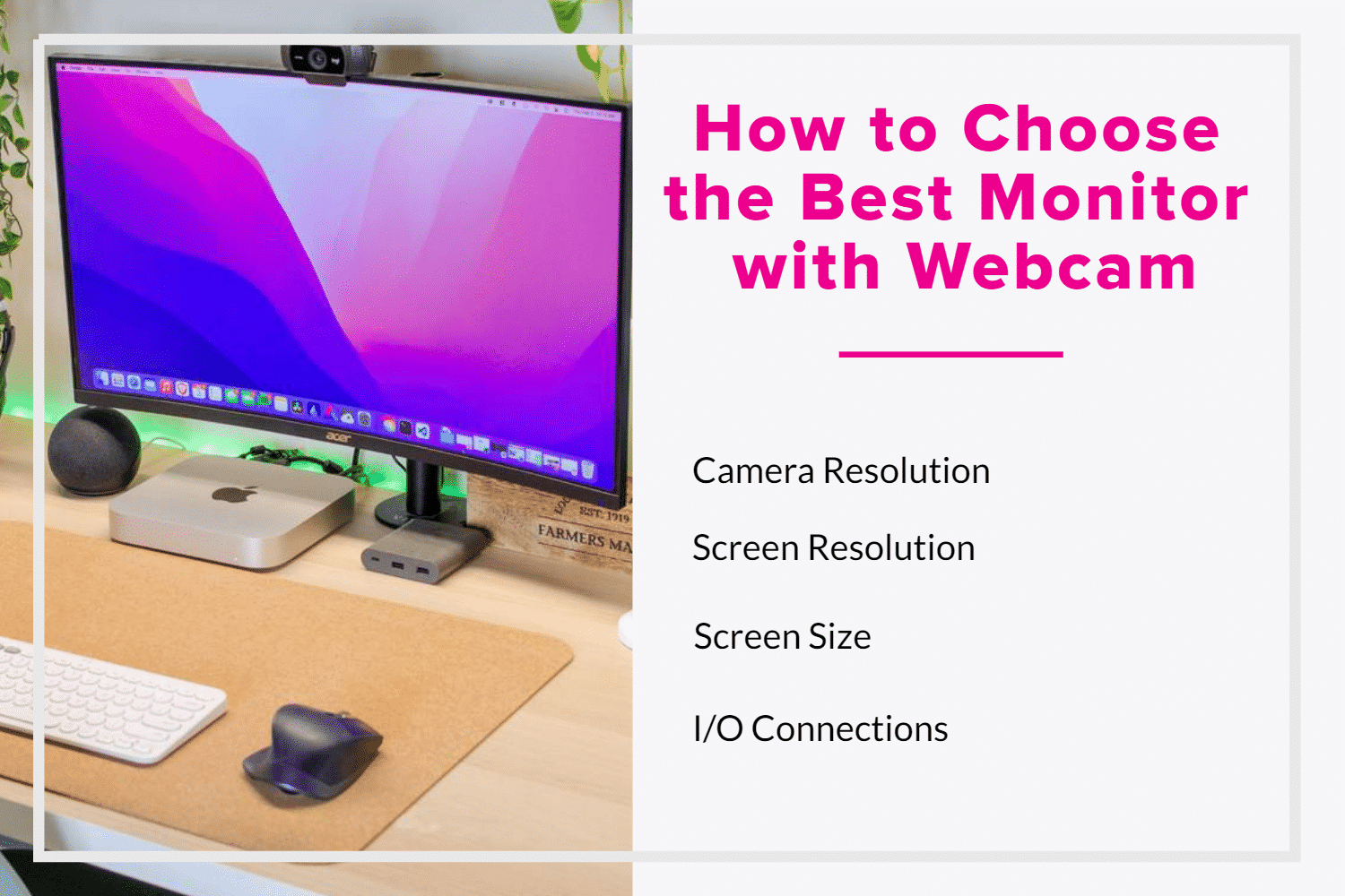 How to Choose the Best Monitor with Webcam