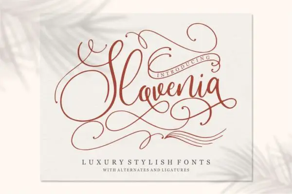 Slovenia - Calligraphy Font