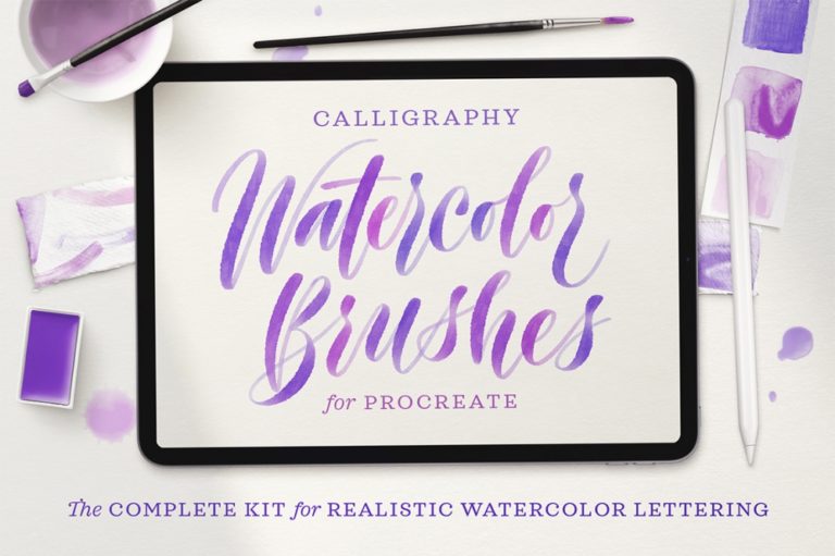 procreate watercolor calligraphy brush free