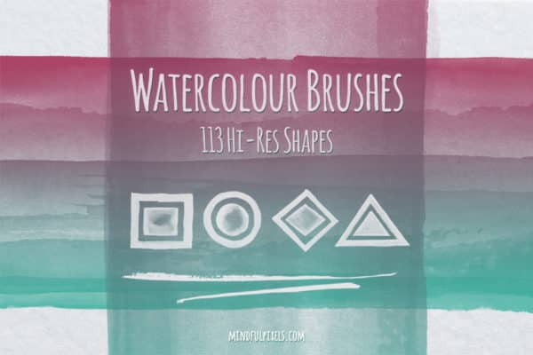 113 Hi-Res Watercolour Brushes
