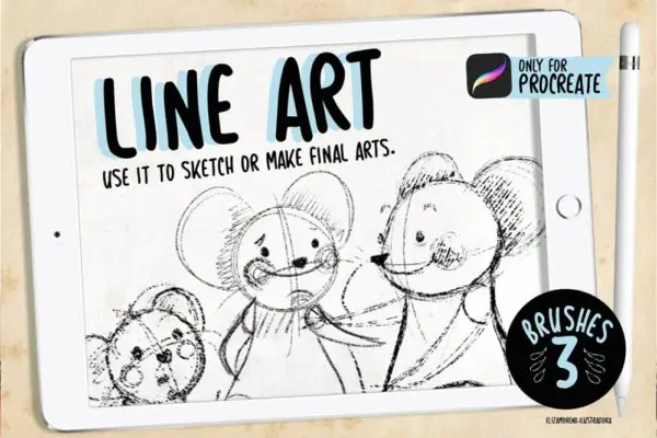 Line Art – Brushes For Procreate