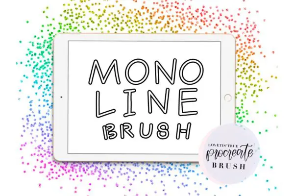Monoline Outline Procreate Brush