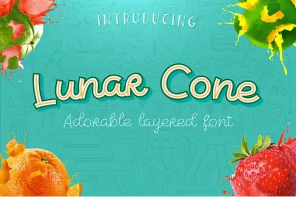 Lunar Cone – Adorable Layered Font