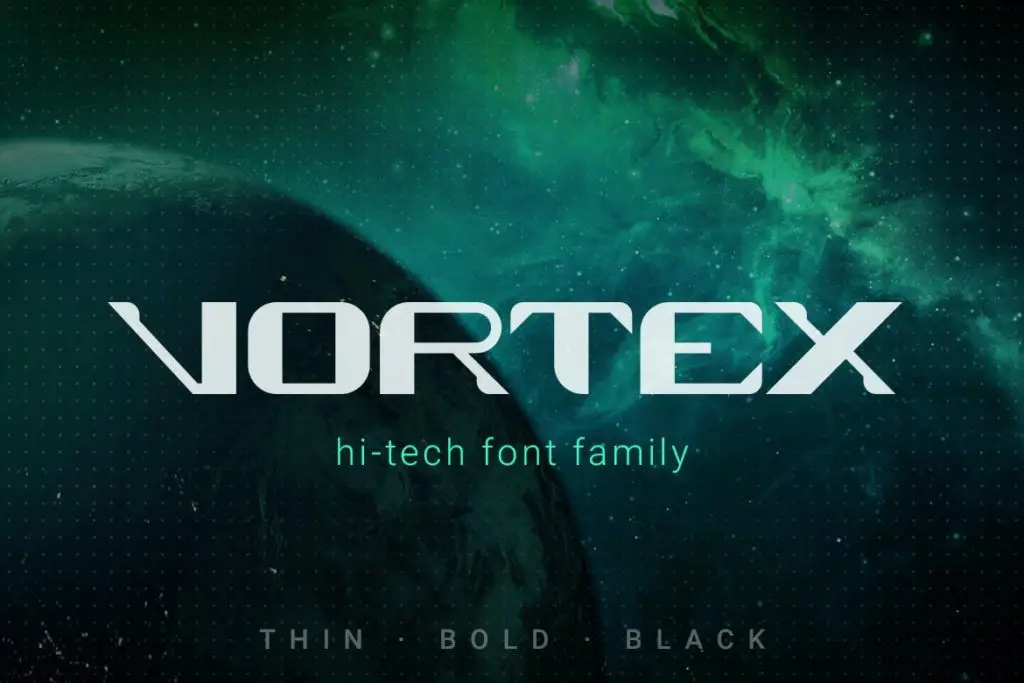 Vortex Technology Scifi Future Font