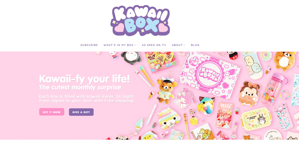 WooCommerce website example - Kawaii Box