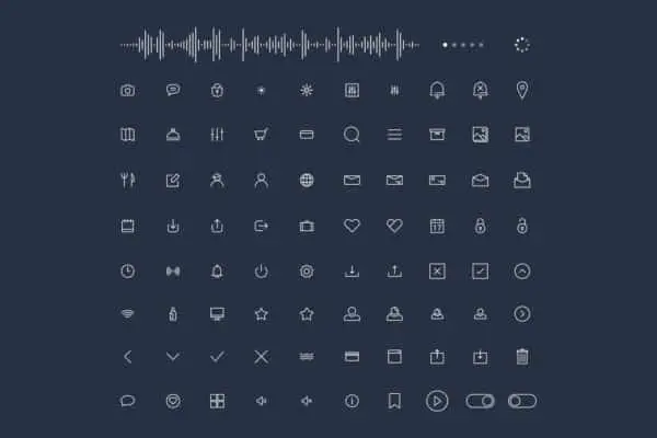 Trendy Thin Line Icons for web and mobile Set