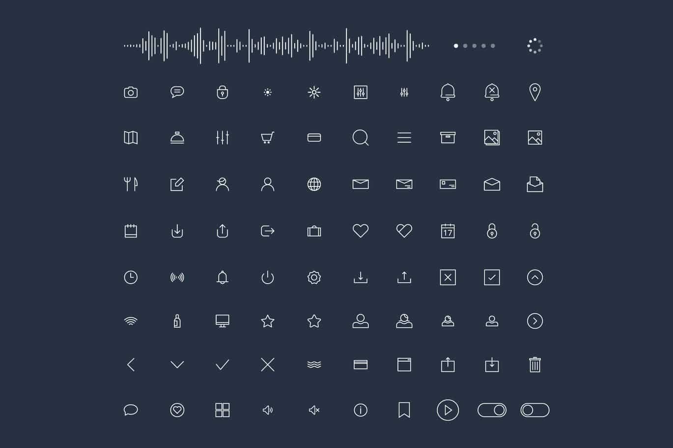 Trendy Thin Line Icons for web and mobile Set