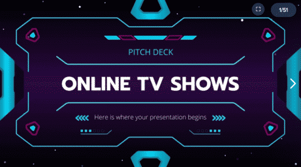 Online Tv Shows Pitch Deck