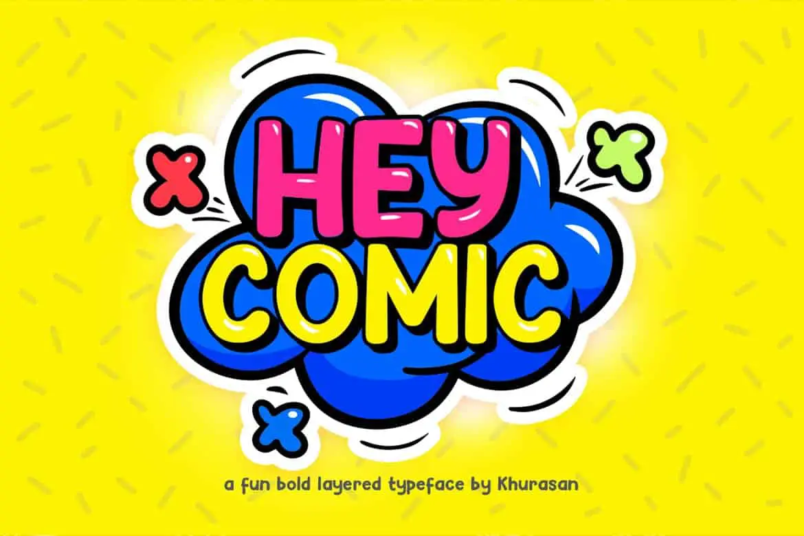 Comic Alphabet Set Letters Funny Colorful Comics Kid Font Stock