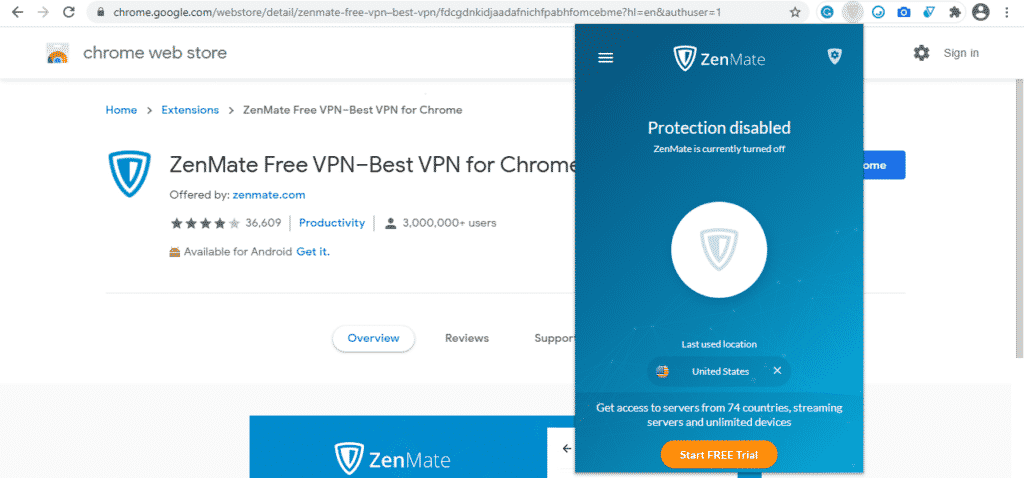 ZenMate VPN for social media marketing security