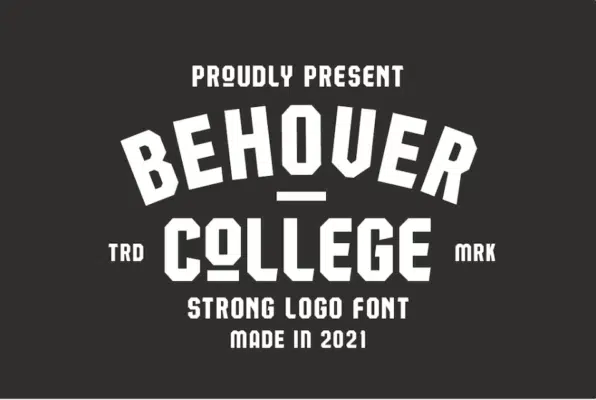 Behover College Font
