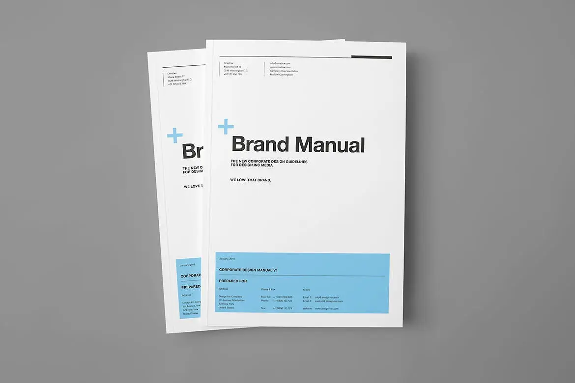Brand Manual and Guidelines Template with real text