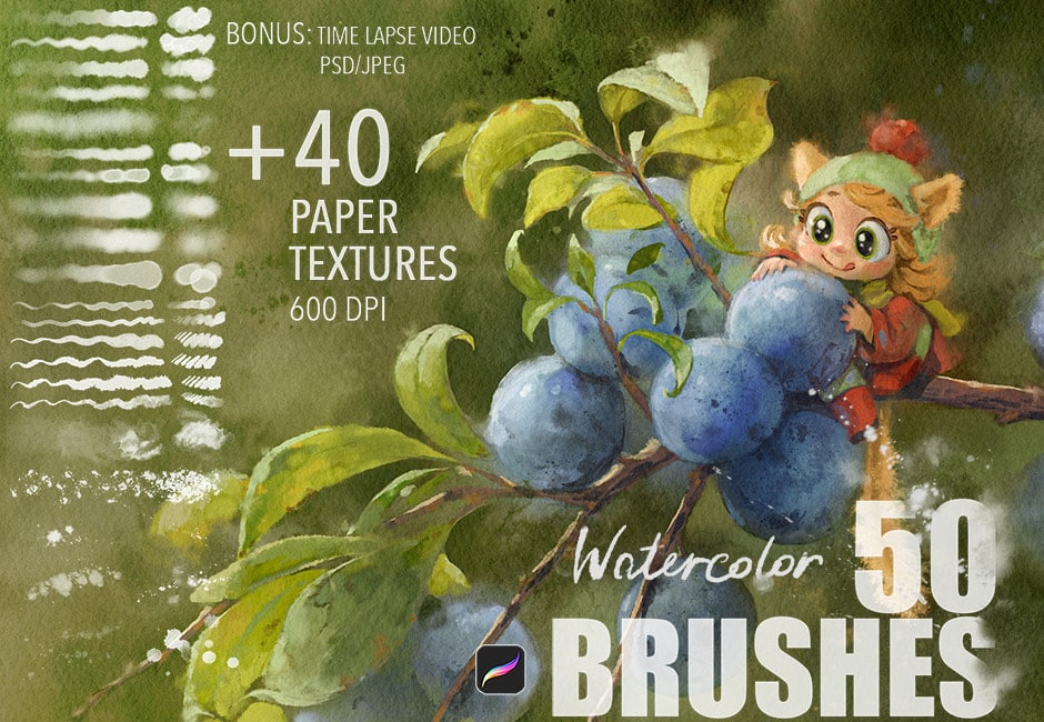 procreate watercolor paper texture free download