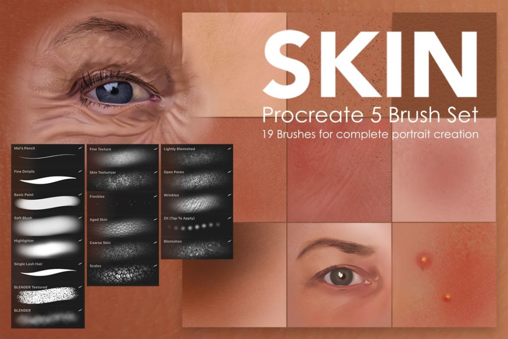 Improve your procreate skin tones with Skin Studio Procreate Brushes