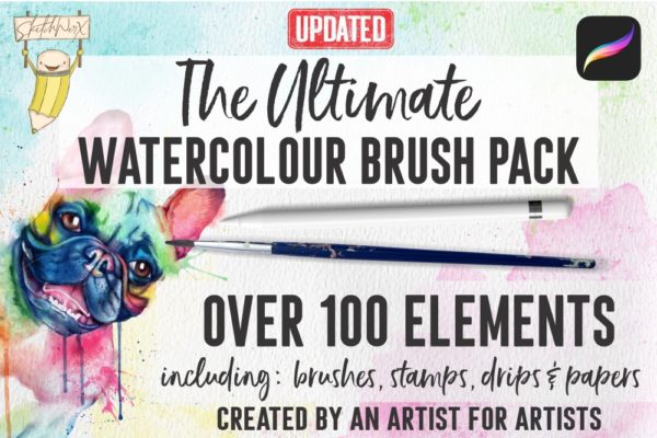 The Ultimate Watercolour Brush Pack