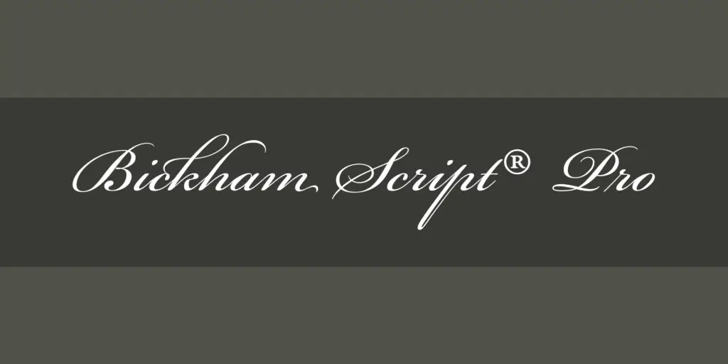 Bickham Script Pro