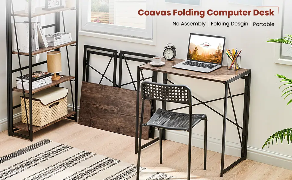 Coavas Folding Computer Desk Space
