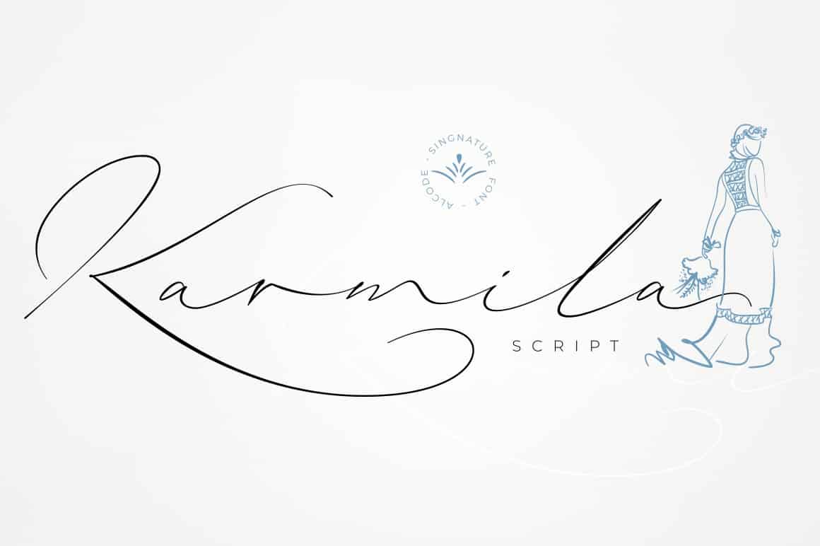 Karmila Script Wedding Invitation Font