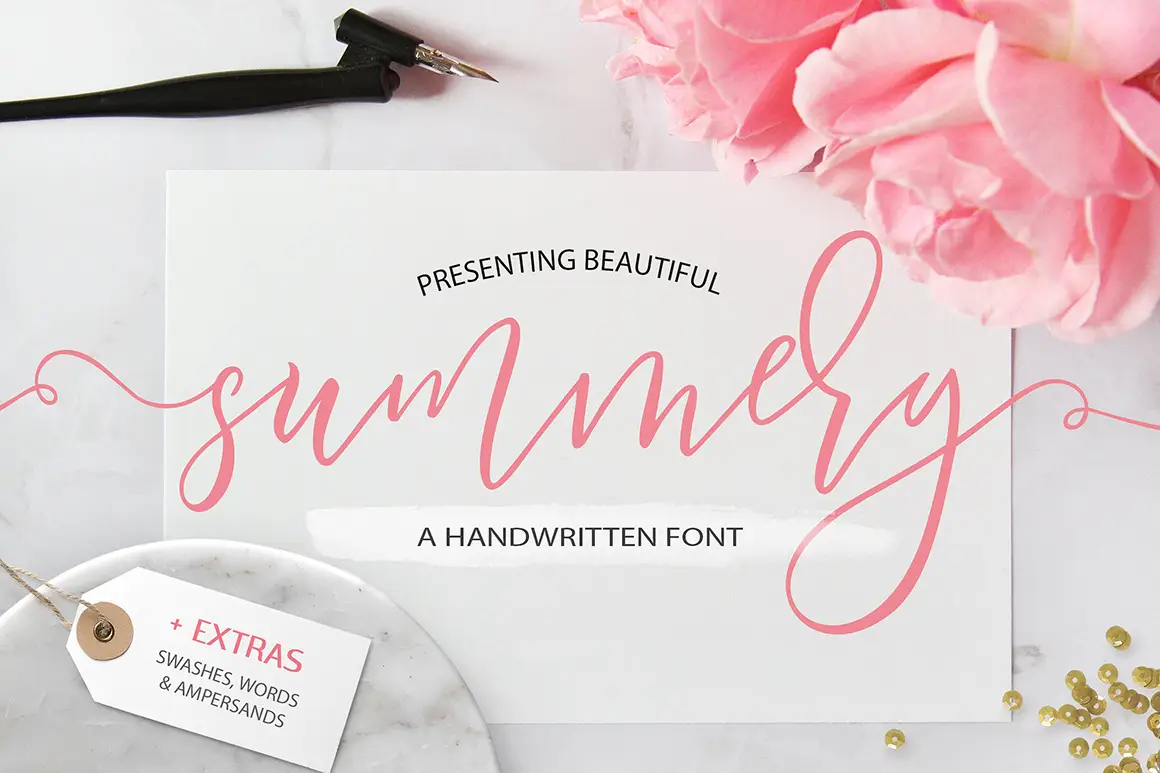Summery Script Font Wedding Invitation Fonts