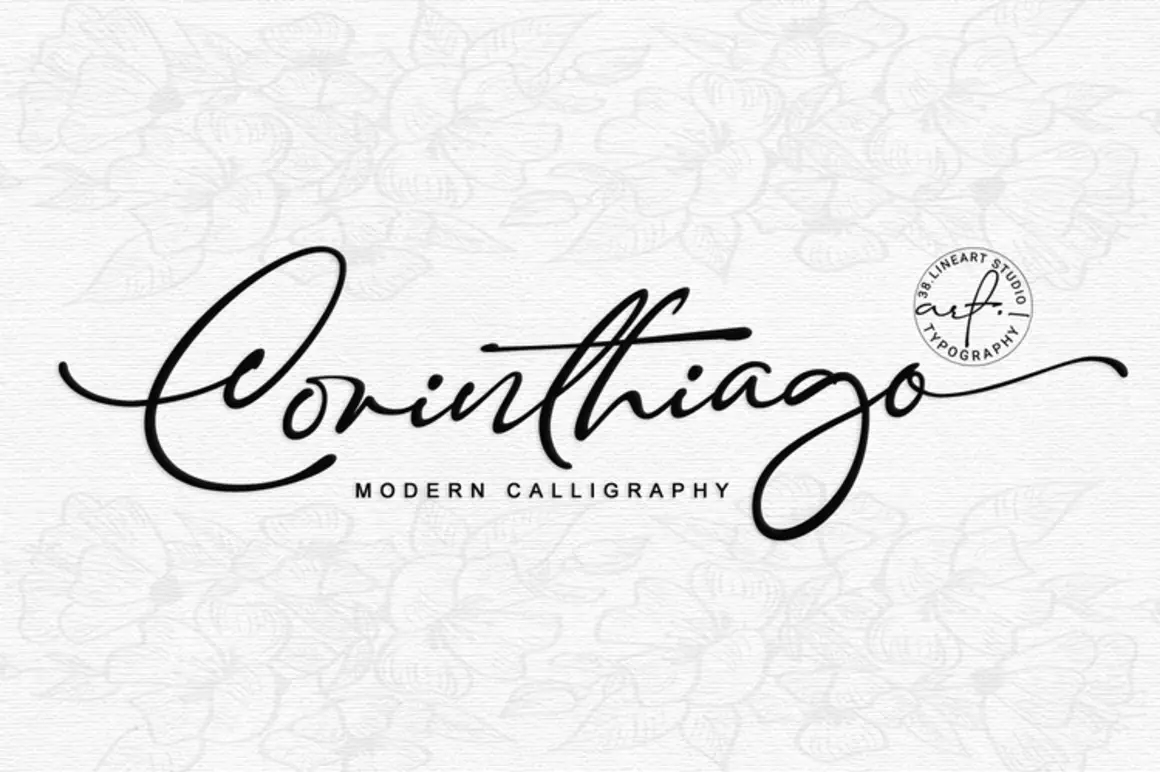 Corinthiago – A Modern Calligraphy Script Font Wedding Invitation Font
