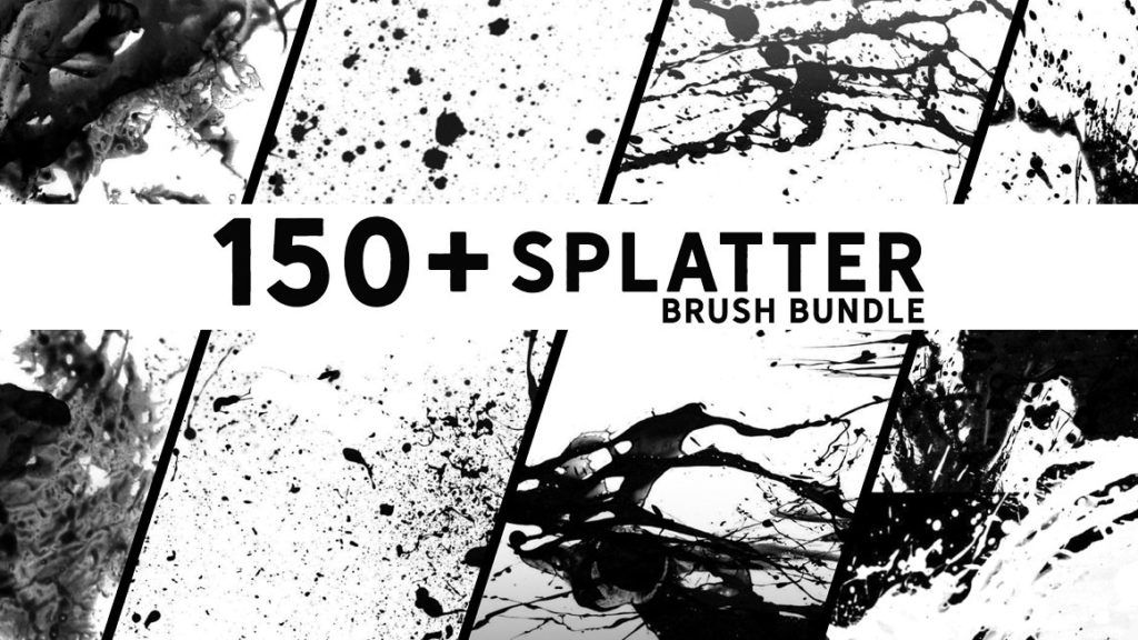 150+ Photoshop Splatter Brush Bundle