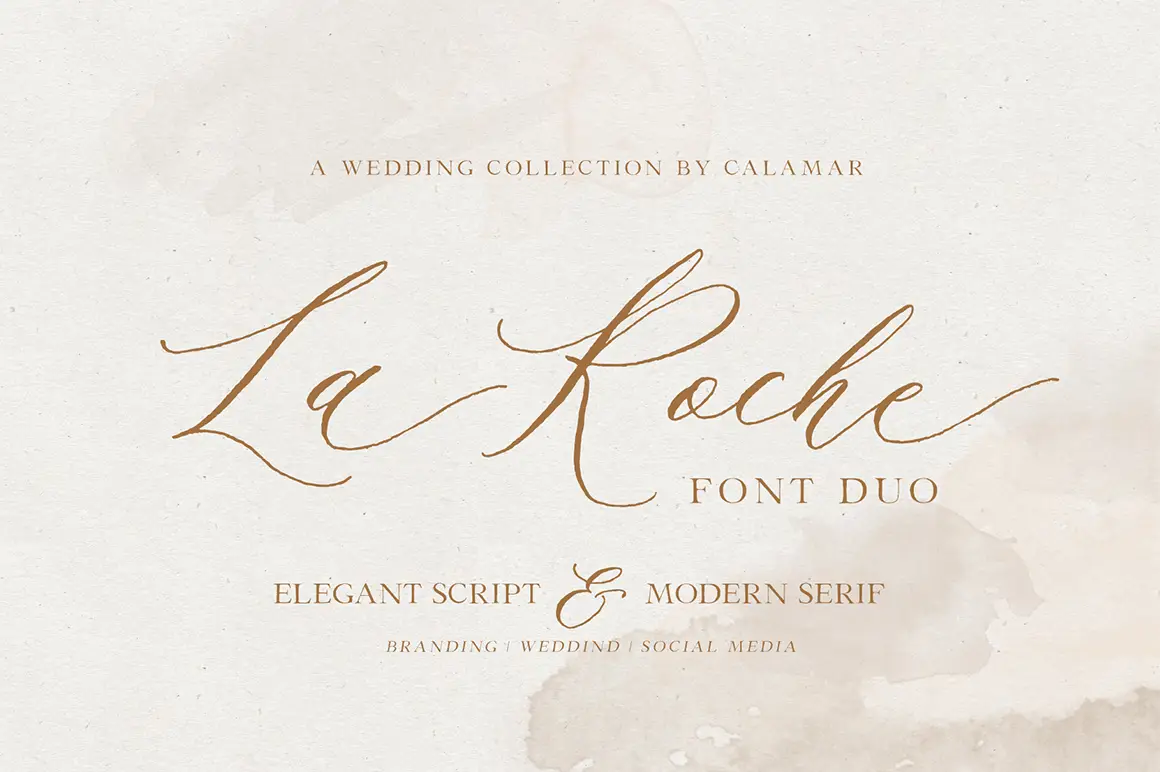 La Roche Font Duo Wedding Invitation Fonts