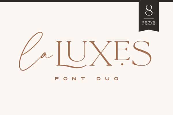 La Luxes Font Duo + Logos Wedding Invitation Fonts- Best Luxury Fonts
