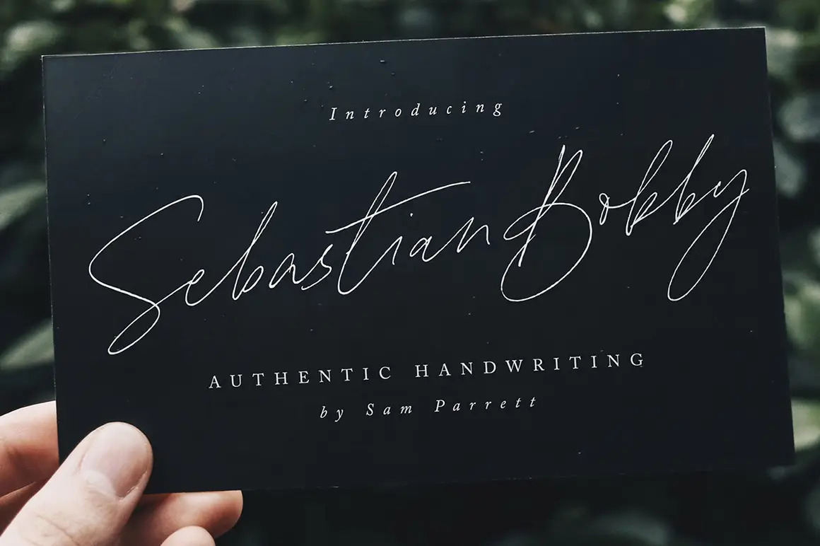 Sebastian Bobby Handwritten Font Wedding Invitation - Wedding Invitation Fonts