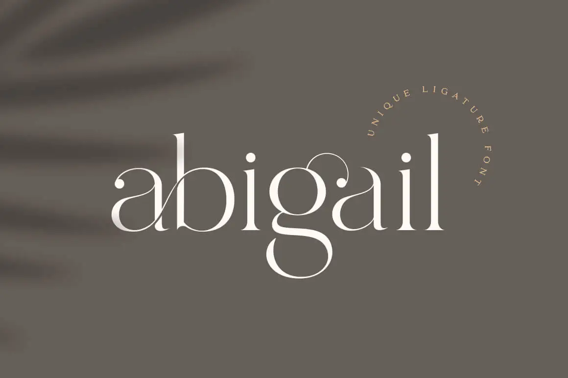 Abigail – Unique Ligature Font Wedding Invitation Fonts