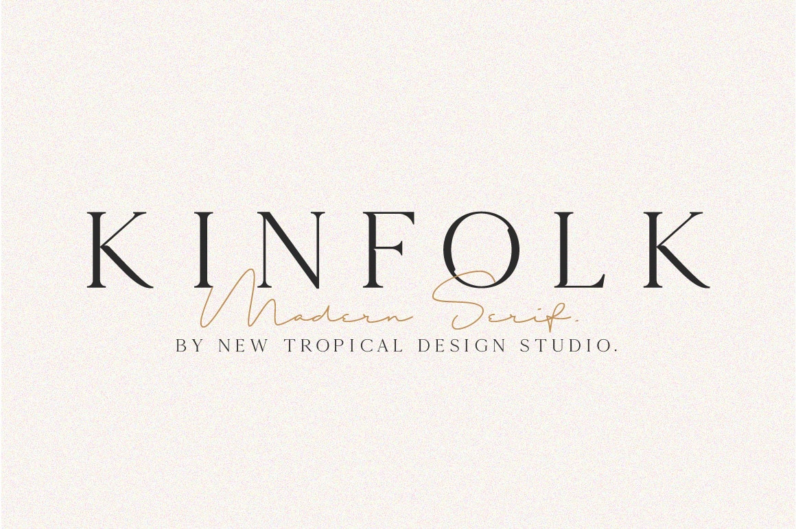 Kinfolk – Modern Serif Font Wedding Invitation Font
