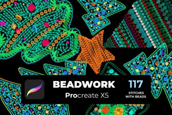Beadwork Brushes Procreate E-X5