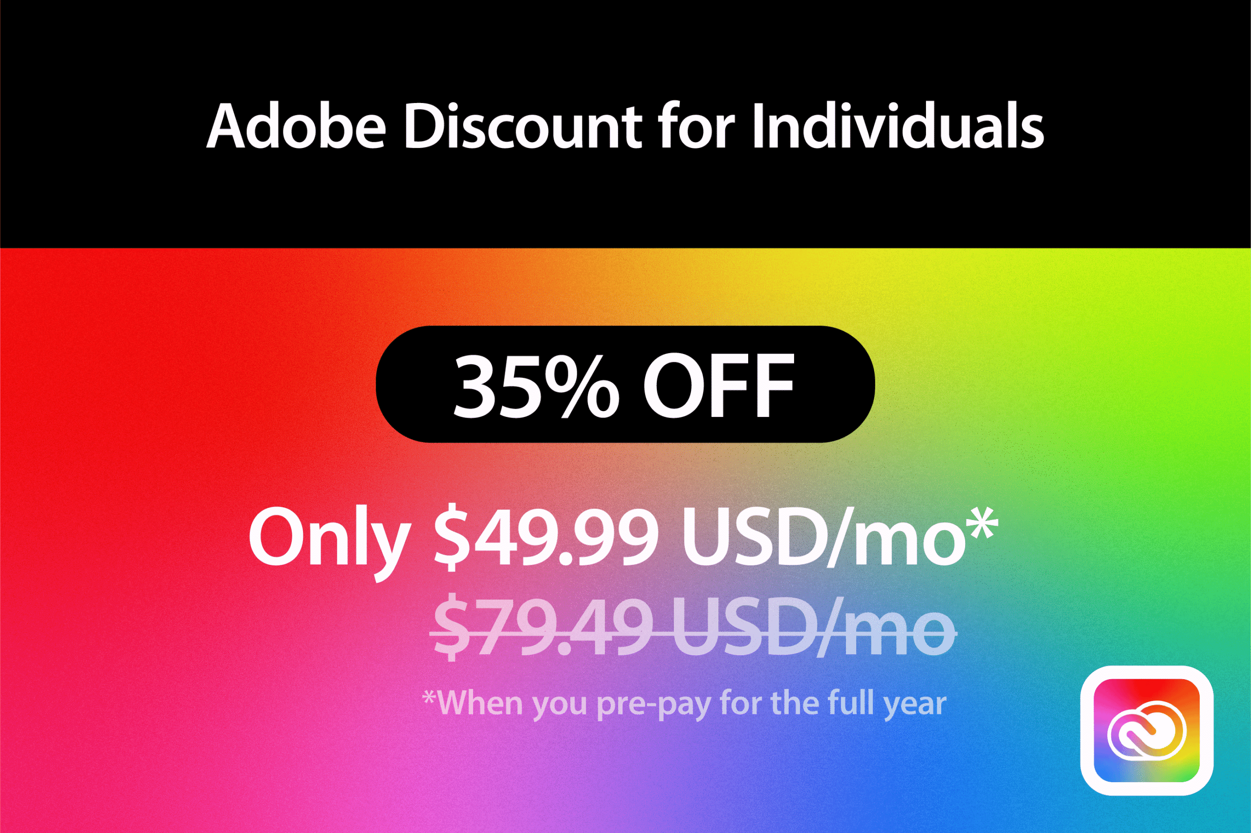 Adobe Discount for Individuals