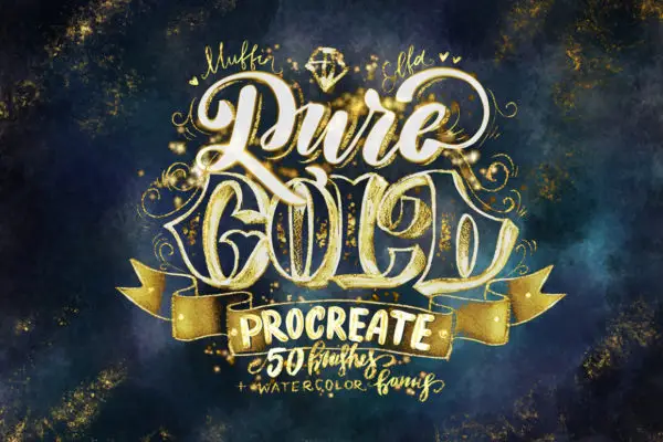 Pure Gold Procreate Brush set