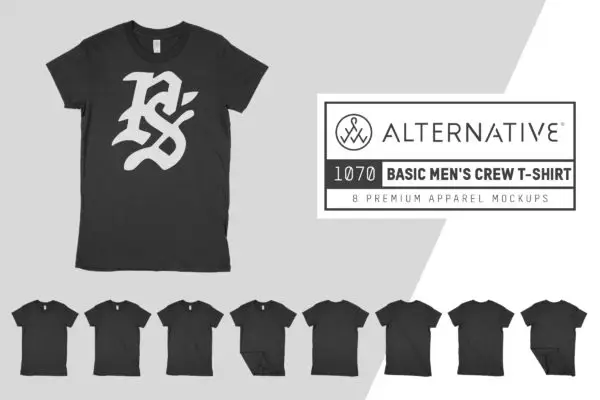 Alternative 1070 Men’s T-Shirt Mockups 