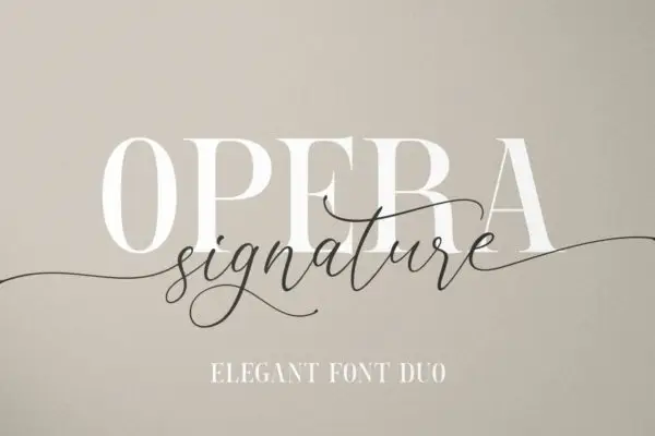 Opera Signature Wedding Invitation Font