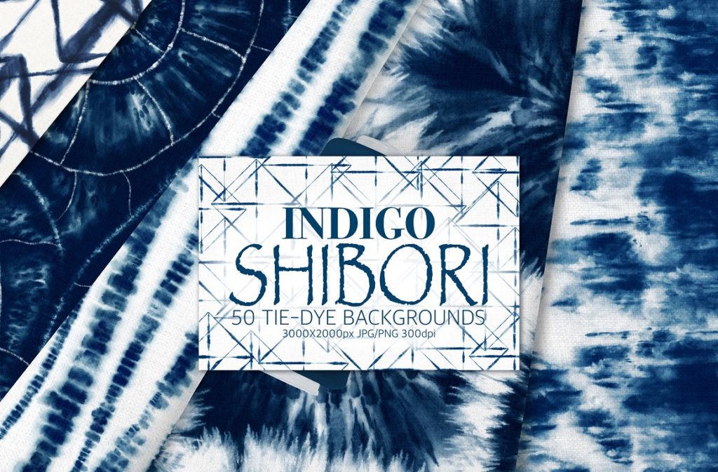 50 Indigo Shibori Tie Dye Textures