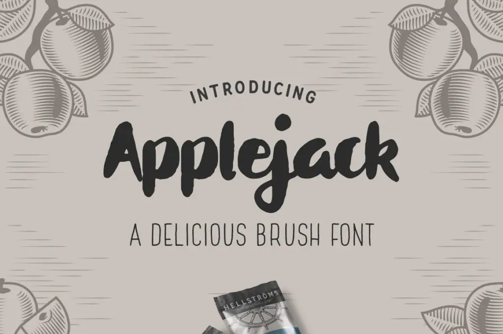 Applejack – A Delicious Brush Font