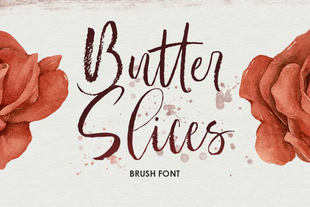 Butter Slices – Brush Font
