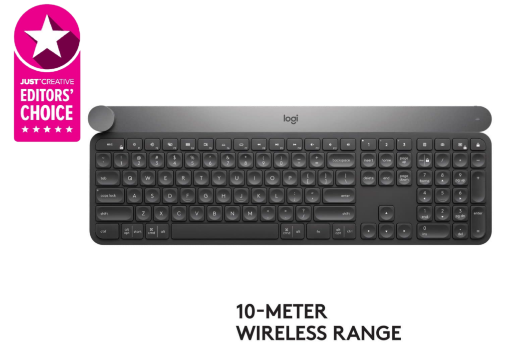 The best keyboard for graphic design. Logitech Craft
