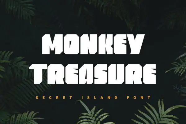 Monkey Treasure | heavy font
