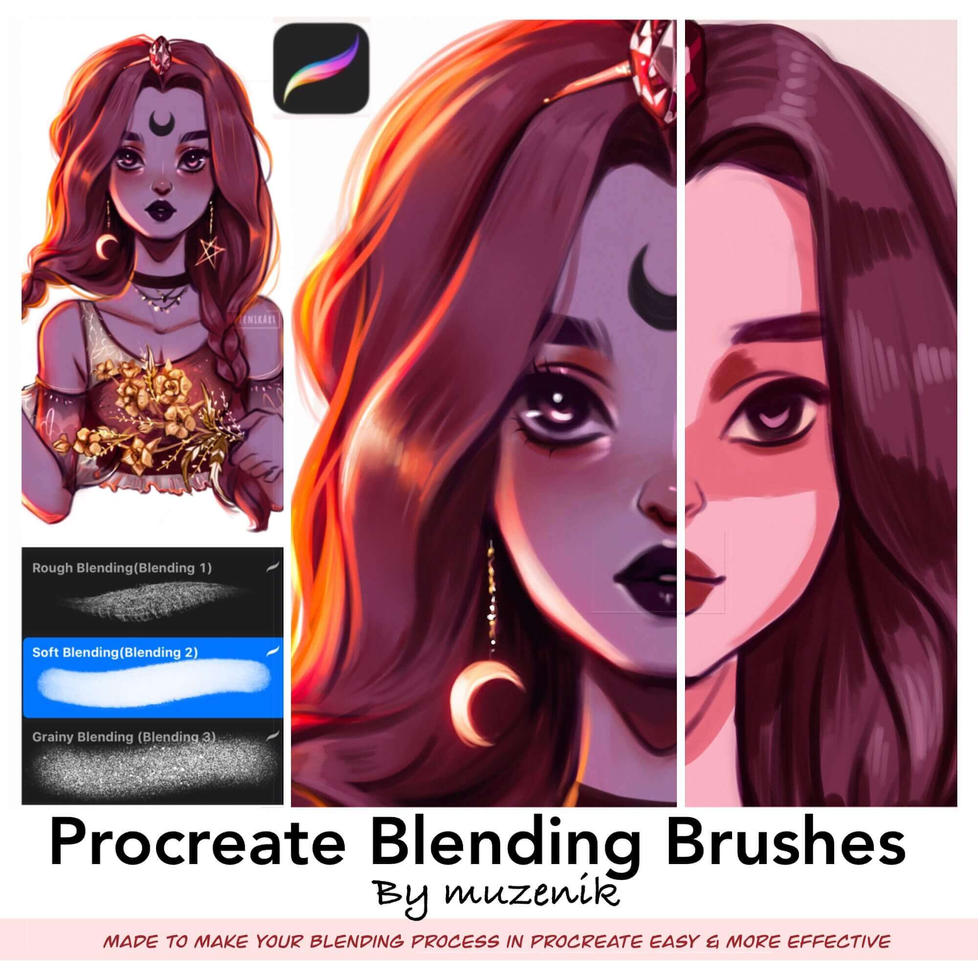 free procreate brushes blending