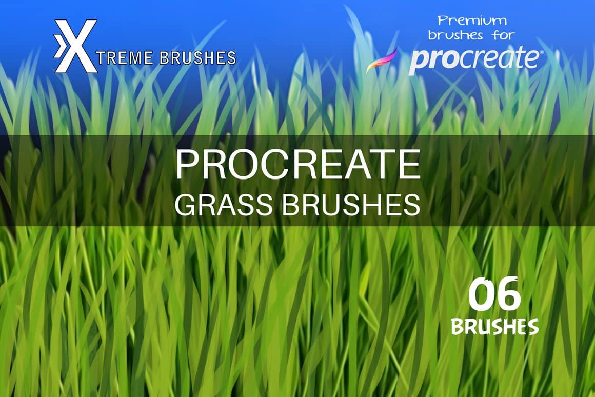 Bushes Leaves Procreate Brush Set Digital Download Grass.