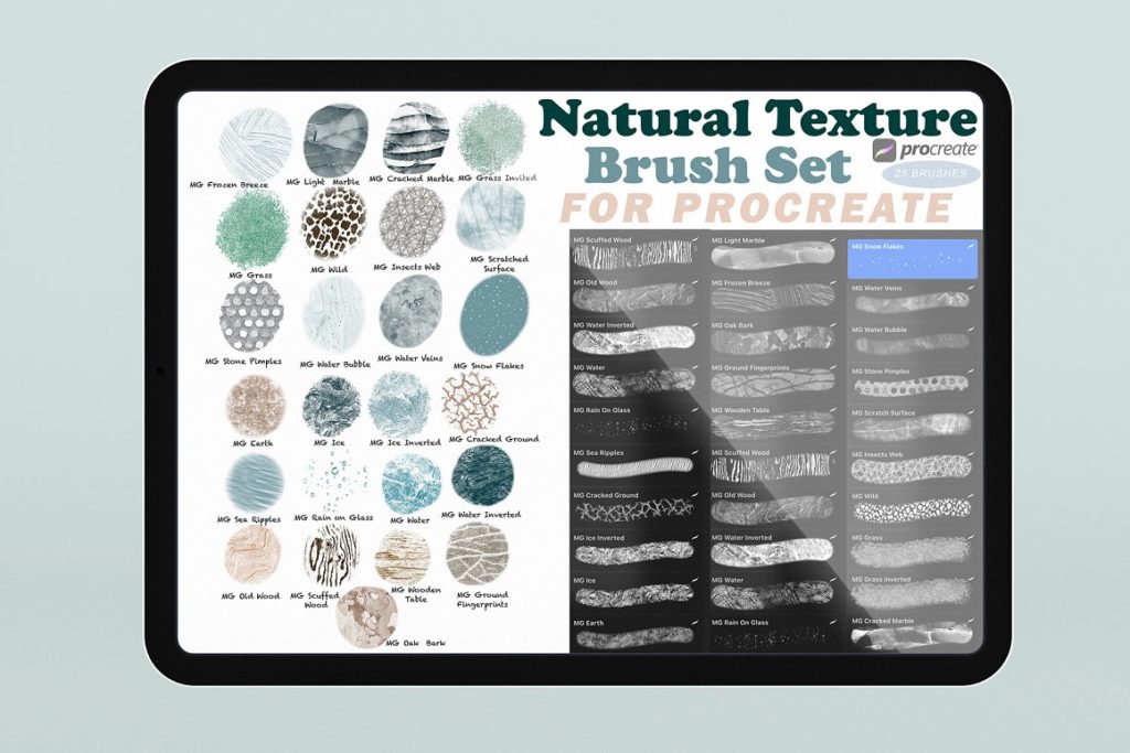 Procreate Natural Texture Brushes